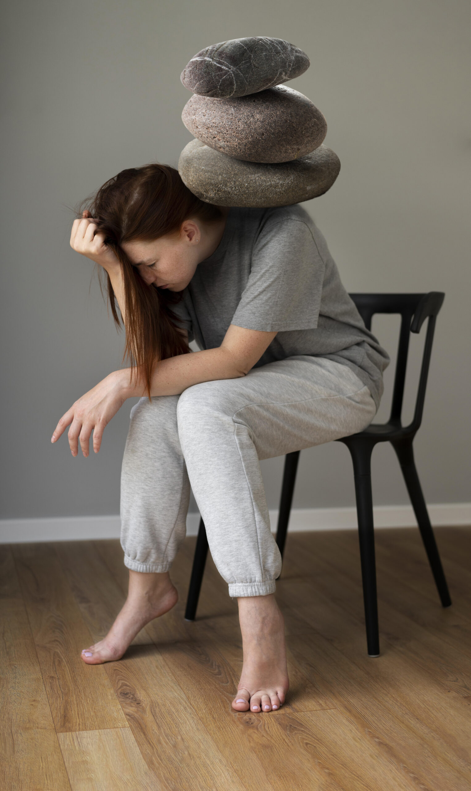 mujer con fatiga crónica sistema nervioso sobrecargado estrés crónico trauma no procesado